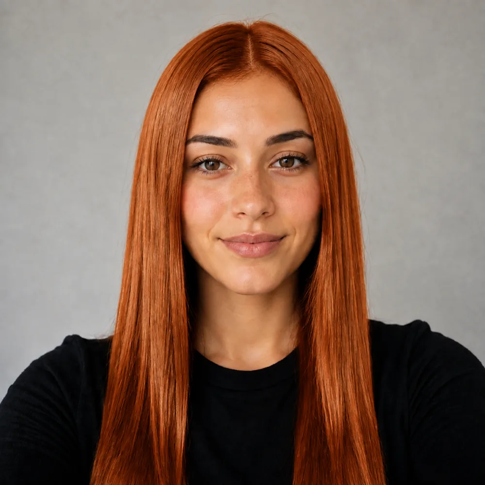 Ada with rich warm copper hair