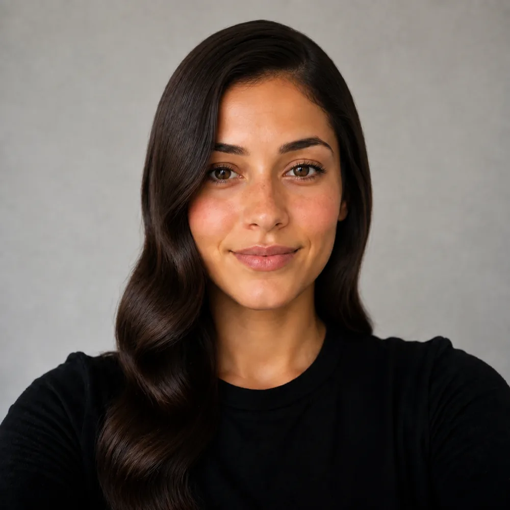 Ada with glossy old-hollywood waves from a deep side part