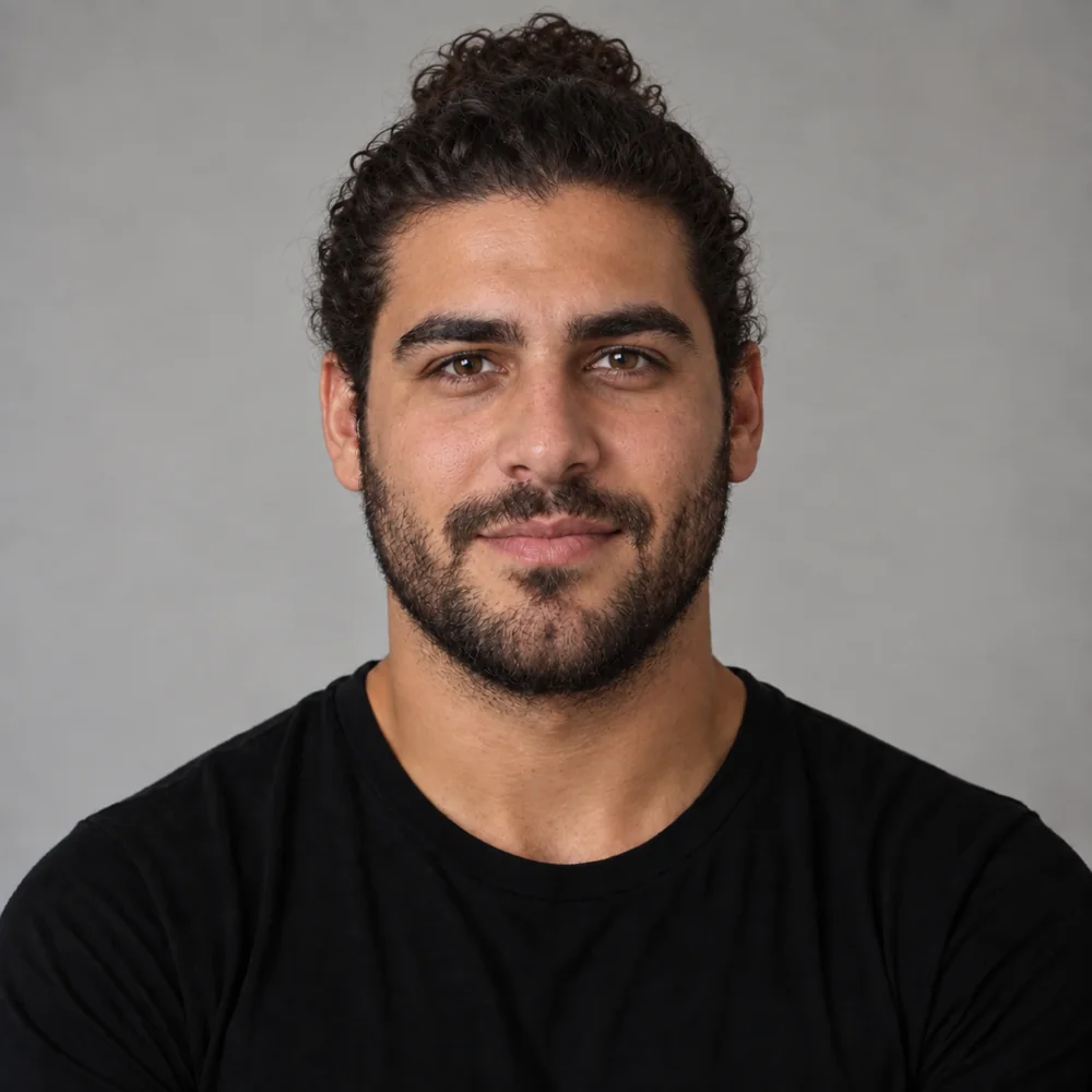 Elias with a man bun