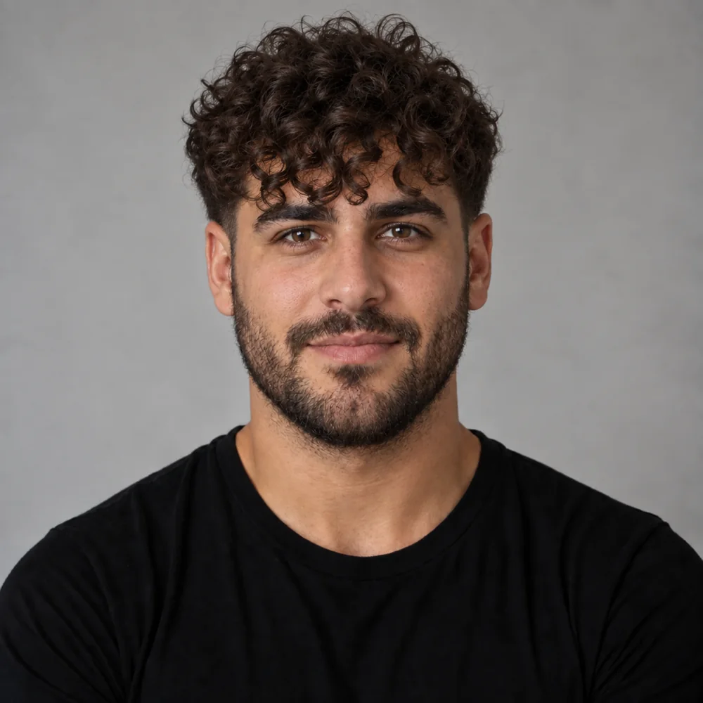 Elias with a textured fringe