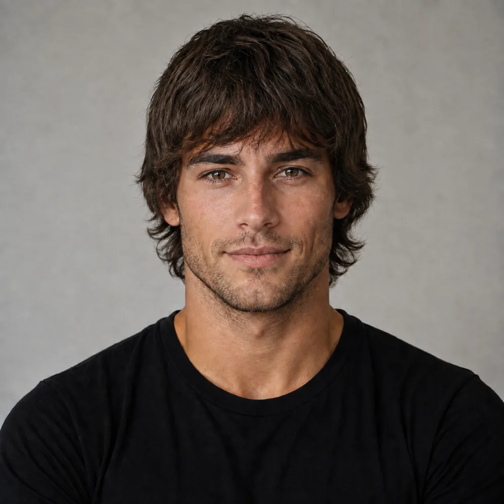Noah with a shaggy seventies mop cut
