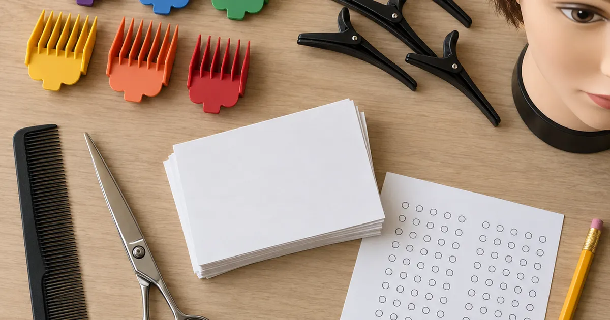 Cosmetology and barbering study materials for state board practice